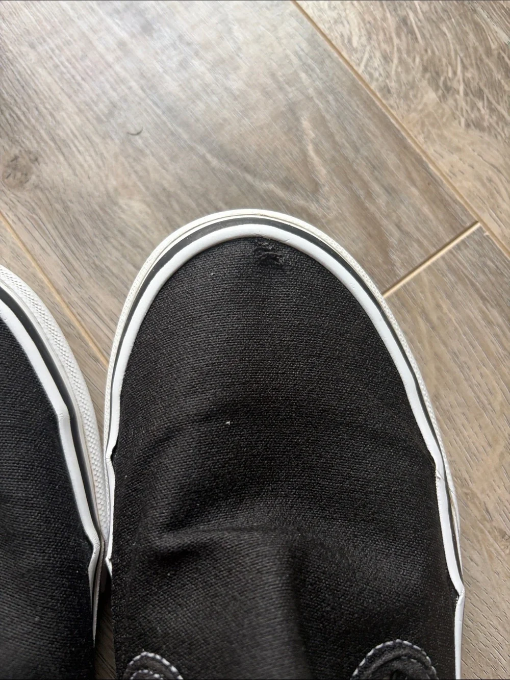 Vans Black and White Slip on Vans - Picture 4 of 7